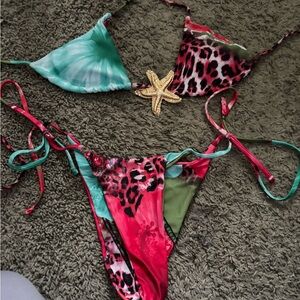 Vibrant Leopard Print Bikini